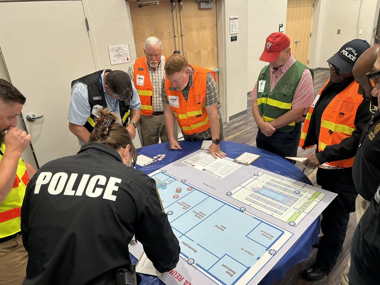 Responders and the reunification team work the plan together
